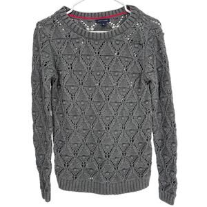 Tommy Hilfiger Preppy Classic Crochet Sweater-Size Small